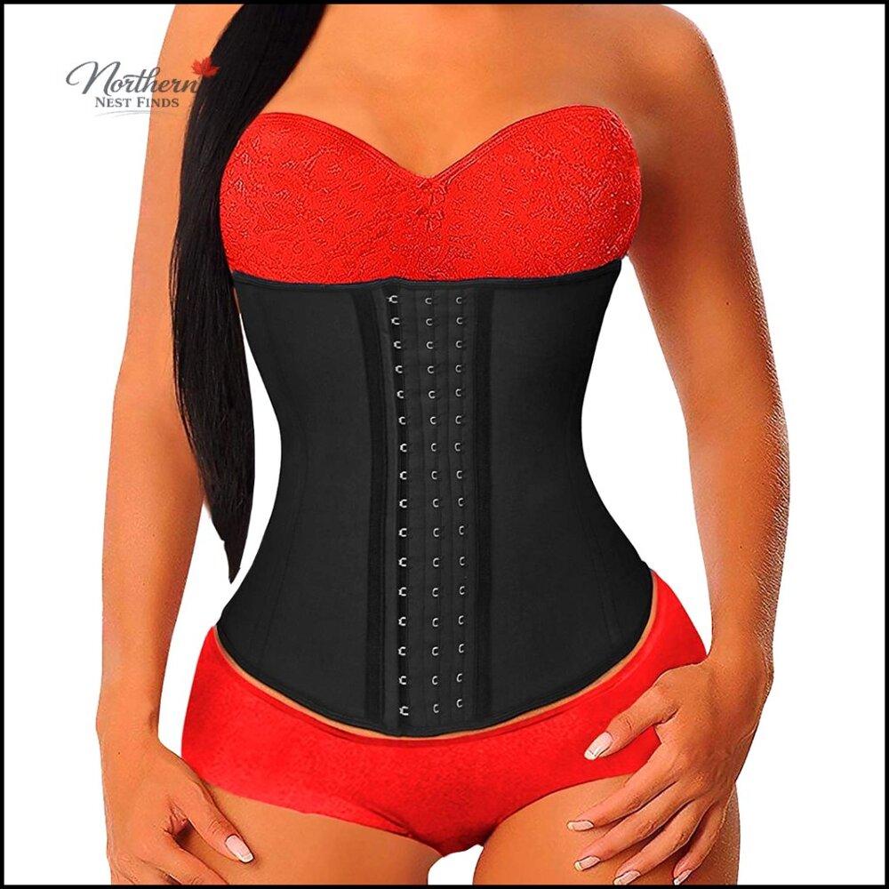 Latex Waist Trainer Corset Shapewear with Steel Boning for Women